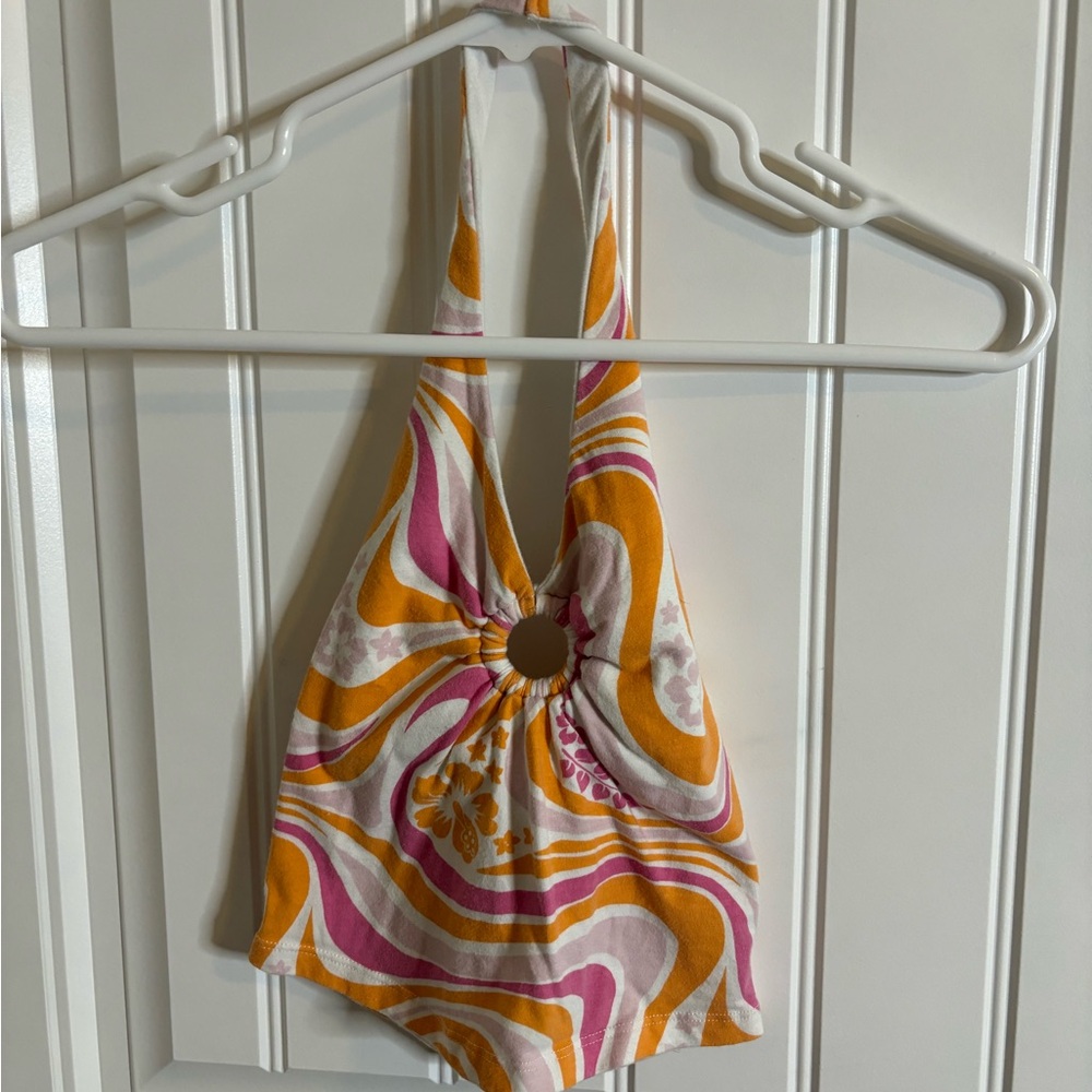 Hollister Hawaiian Themed Crop Top